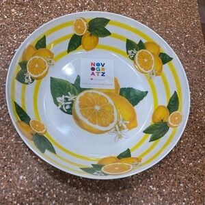 NOVOGRATZ LEMON PRINT MELAMINE SERVING BOWL